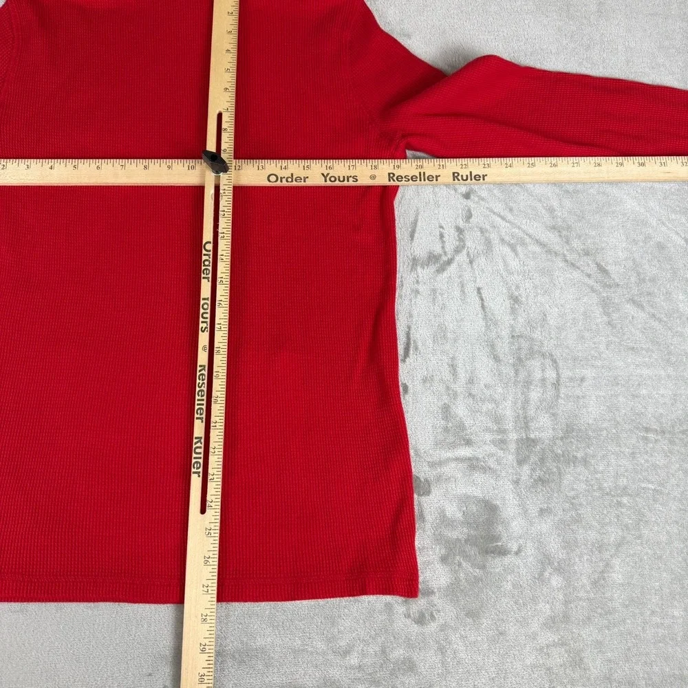 Polo Ralph Lauren Waffle Pullover Hoodie Mens Medium Red Thermal Cotton New NWT